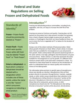 Added by NCR FSMA Last updated February 9, 2023. . Regulations for selling freeze dried food